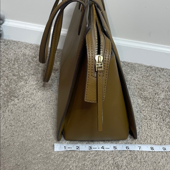 Tory Burch | Brown Robinson Pebbled Leather Tote - Picture 11 of 13